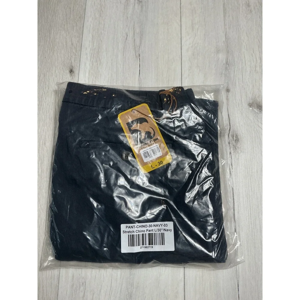Bearbottom Clothing Mens Stretch Chino‎ Pants Large 30 Navy Casual New With Tags